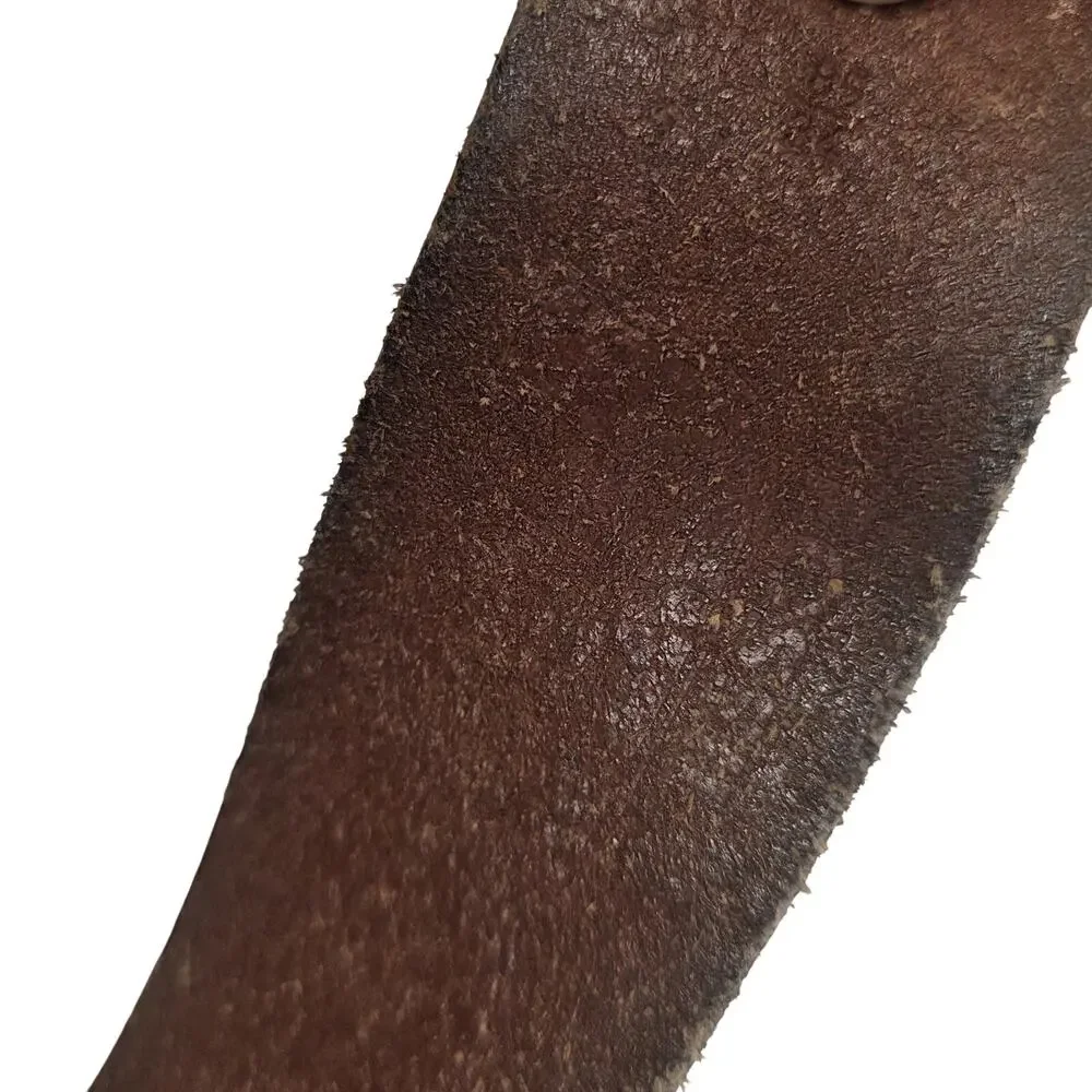 Fossil Fuel Distressed Brown Leather Unisex Belt size M Brown Vintage Style
